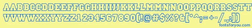 CampusotlBold Font – Blue Fonts on Yellow Background