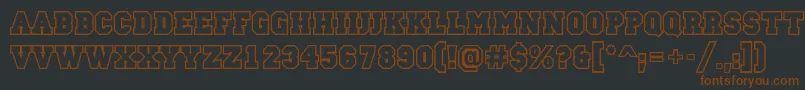 CampusotlBold Font – Brown Fonts on Black Background