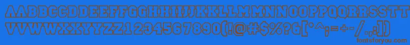 CampusotlBold Font – Brown Fonts on Blue Background