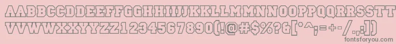 CampusotlBold-Schriftart – Graue Schriften auf rosa Hintergrund
