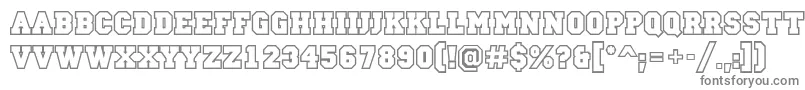 CampusotlBold-fontti – harmaat kirjasimet valkoisella taustalla