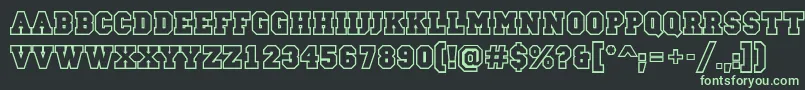CampusotlBold Font – Green Fonts on Black Background