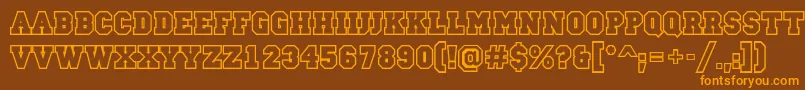 CampusotlBold Font – Orange Fonts on Brown Background