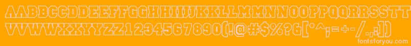 CampusotlBold Font – Pink Fonts on Orange Background