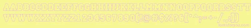 CampusotlBold Font – Pink Fonts on Yellow Background