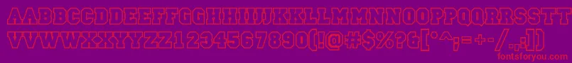 CampusotlBold Font – Red Fonts on Purple Background