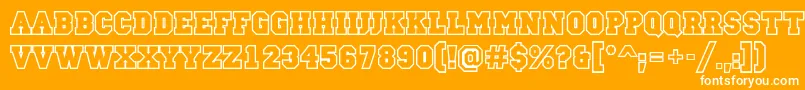 CampusotlBold Font – White Fonts on Orange Background