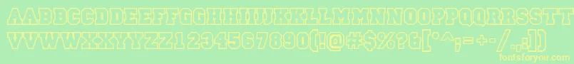 CampusotlBold Font – Yellow Fonts on Green Background