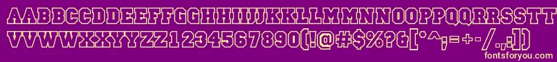 CampusotlBold Font – Yellow Fonts on Purple Background