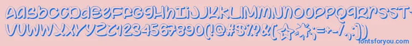 ColorYourWorldTtf Font – Blue Fonts on Pink Background