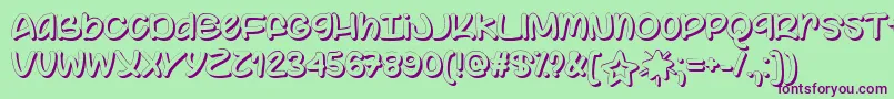 ColorYourWorldTtf Font – Purple Fonts on Green Background