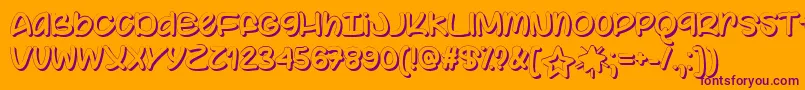 Шрифт ColorYourWorldTtf – фиолетовые шрифты на оранжевом фоне