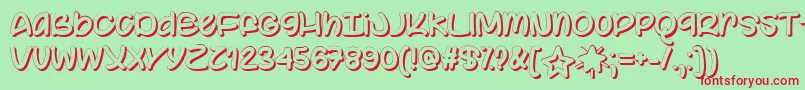 ColorYourWorldTtf Font – Red Fonts on Green Background
