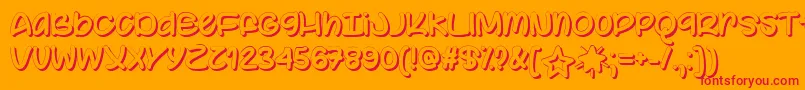 ColorYourWorldTtf Font – Red Fonts on Orange Background
