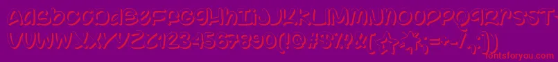 ColorYourWorldTtf Font – Red Fonts on Purple Background