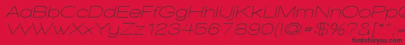 WalkwayObliqueExpand Font – Black Fonts on Red Background