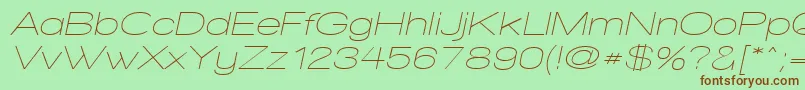 WalkwayObliqueExpand Font – Brown Fonts on Green Background