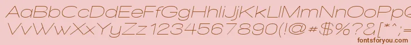 WalkwayObliqueExpand Font – Brown Fonts on Pink Background