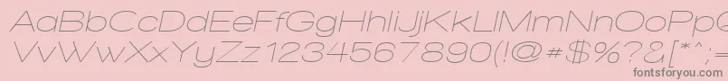 WalkwayObliqueExpand Font – Gray Fonts on Pink Background