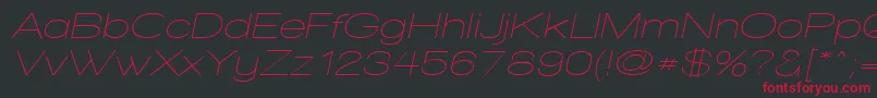 WalkwayObliqueExpand Font – Red Fonts on Black Background