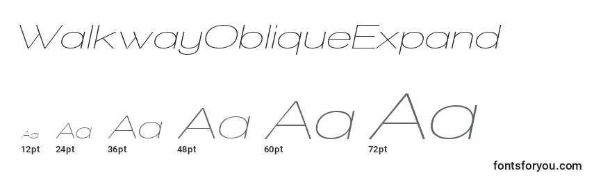 WalkwayObliqueExpand Font Sizes