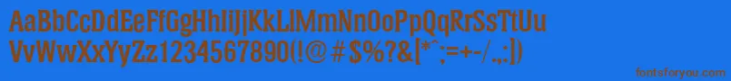 HeliumserialBold Font – Brown Fonts on Blue Background