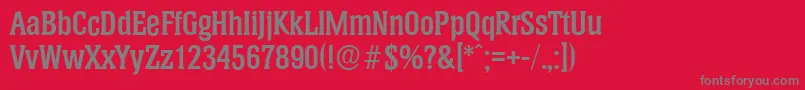 HeliumserialBold Font – Gray Fonts on Red Background