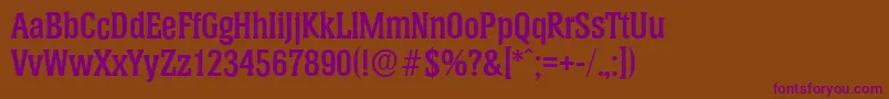 HeliumserialBold Font – Purple Fonts on Brown Background