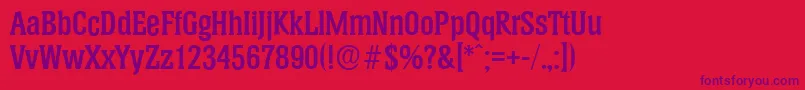 HeliumserialBold Font – Purple Fonts on Red Background