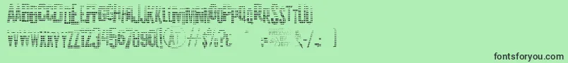 K.P.DutyTexturedJl-fontti – mustat fontit vihreällä taustalla