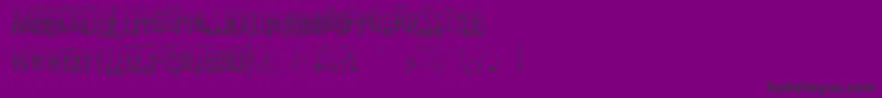 フォントK.P.DutyTexturedJl – 紫の背景に黒い文字