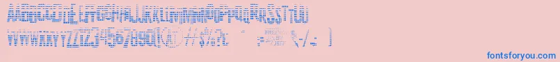 K.P.DutyTexturedJl Font – Blue Fonts on Pink Background