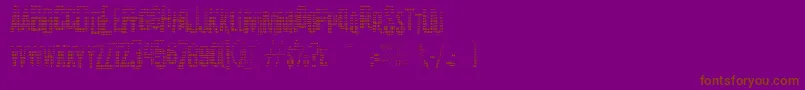 フォントK.P.DutyTexturedJl – 紫色の背景に茶色のフォント