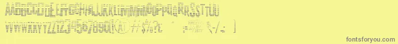 K.P.DutyTexturedJl-fontti – harmaat kirjasimet keltaisella taustalla