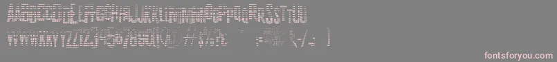 フォントK.P.DutyTexturedJl – 灰色の背景にピンクのフォント