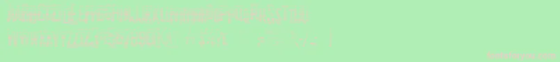 フォントK.P.DutyTexturedJl – 緑の背景にピンクのフォント
