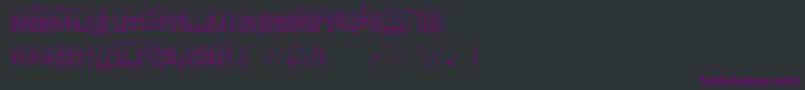 Шрифт K.P.DutyTexturedJl – фиолетовые шрифты на чёрном фоне