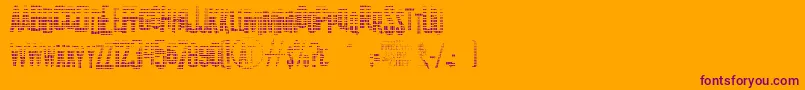 K.P.DutyTexturedJl Font – Purple Fonts on Orange Background