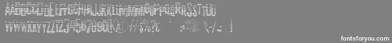 K.P.DutyTexturedJl-Schriftart – Weiße Schriften auf grauem Hintergrund