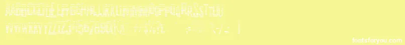 フォントK.P.DutyTexturedJl – 黄色い背景に白い文字