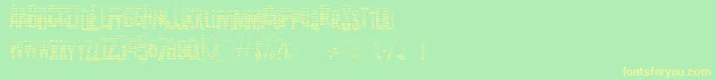 K.P.DutyTexturedJl-fontti – keltaiset fontit vihreällä taustalla