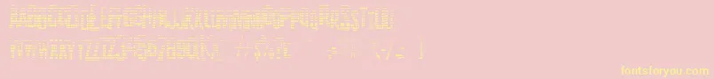 Шрифт K.P.DutyTexturedJl – жёлтые шрифты на розовом фоне