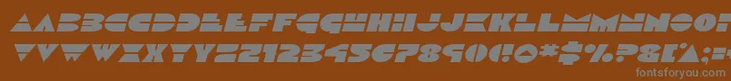 Discoduckexpandital Font – Gray Fonts on Brown Background