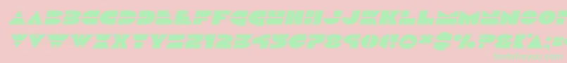 Discoduckexpandital Font – Green Fonts on Pink Background