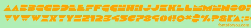 Discoduckexpandital Font – Orange Fonts on Green Background