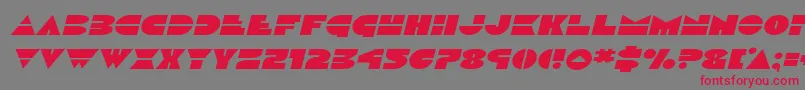 Discoduckexpandital Font – Red Fonts on Gray Background