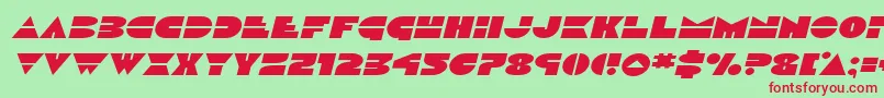 Discoduckexpandital Font – Red Fonts on Green Background
