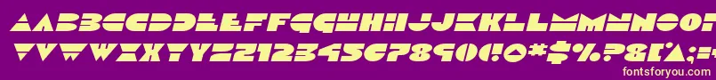 Discoduckexpandital Font – Yellow Fonts on Purple Background