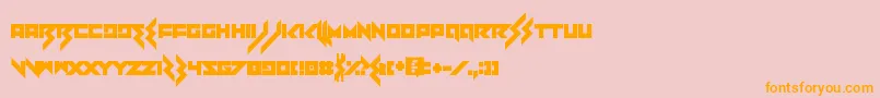 Police Heartbreaker – polices orange sur fond rose