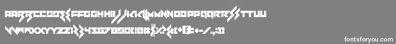 フォントHeartbreaker – 灰色の背景に白い文字